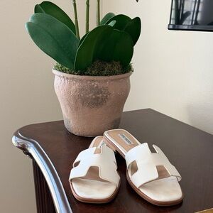 Steve Madden Women's Off-White Slide Sandals